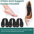 thumbnail image 3 of Welnove 3 Pairs Arch Support Shoe Insoles for Flat Feet, Gel Arch Inserts for Plantar Fasciitis, Adhesive Arch Pad for Relieve Pressure and Feet Pain - (S), 3 of 7