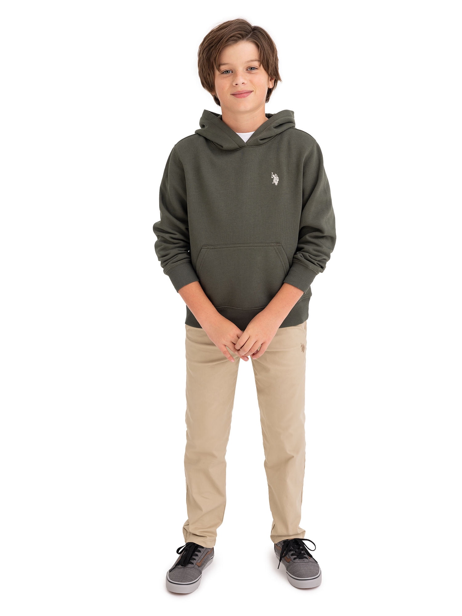 U.S. Polo Assn. Boys Fleece Pullover Hoodie, Sizes 4-18