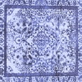 thumbnail image 1 of Ahgly Company Machine Washable Indoor Square Abstract Blue Modern Area Rugs, 6' Square, 1 of 4