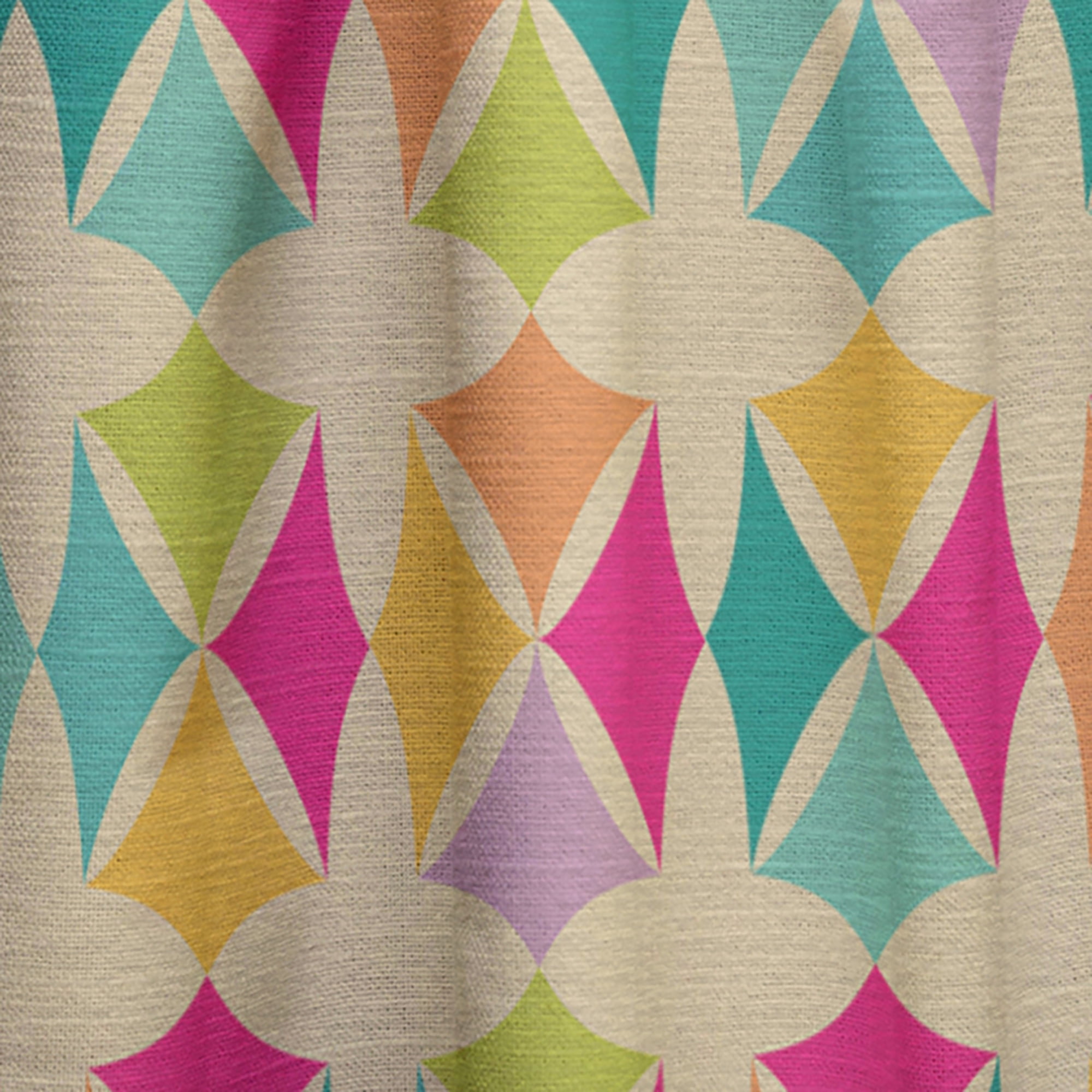 Designart 'Abstract Geometric Retro Pattern II' Mid-Century Modern Curtain Panel