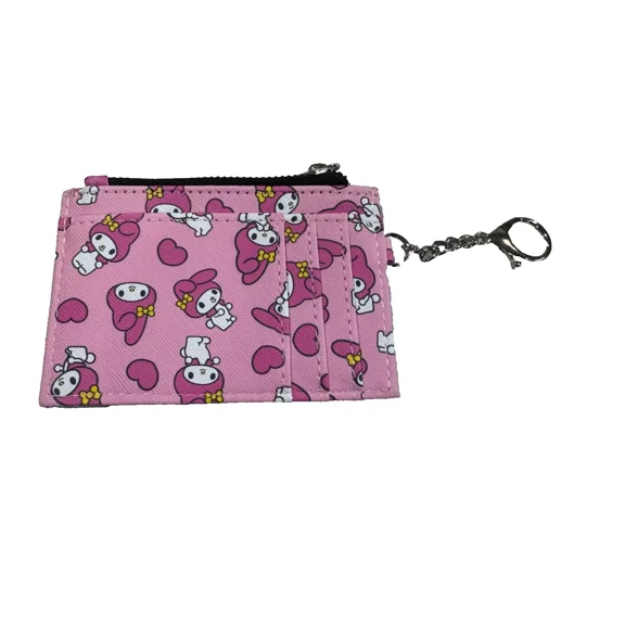 Sanrio Hello Kitty Allover Print My Melody Pink Cardholder With Keychain
