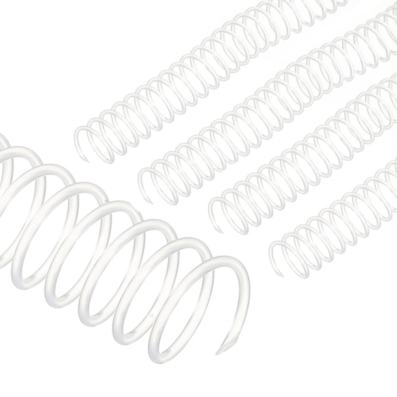 Uxcell Spirales de Reliure en Plastique 22 mm (7/8 Pouces), 50 Pcs Spirales de Reliure Capacité de 190 Feuilles Spirales de Reliure Pas 3:1 pour Feuilles de Papier à Reliure, Transparent