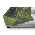thumbnail image 3 of Hobbits Soft Flannel Fleece Throw Blanket, Fantasy Hobbit Land House in Overhill Woods Movie Scene New Zealand, Cozy Plush for Indoor and Outdoor Use, 50" x 70", Green Brown Blue, by Ambesonne, 3 of 6