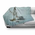 thumbnail image 3 of Mermaid Soft Flannel Fleece Throw Blanket, Floating Girl Water Bubbles Underwater Themed Artwork Print, Cozy Plush for Indoor and Outdoor Use, 70" x 90", Seafoam Beige and Brown, by Ambesonne, 3 of 6