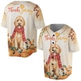 thumbnail image 3 of Happy Thanksgiving Goldendoodle with Turkey Pumpkins Autumn Vibes All Over Print 3D Baseball Shirt Doodle Dog Lover Gifts Idea Softball Sport - 12018, 3 of 6