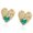 Yellow green, variant on Elegant Affection Symbol Crystal Accent Thin Ear Posts Permanent Plan Suitable Everyone Day Wear