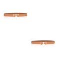 thumbnail image 1 of Decodeary Mode Ceinture Simple Style Universel Étroit Manteau Valentines Jour Brun 2Set, 1 of 6
