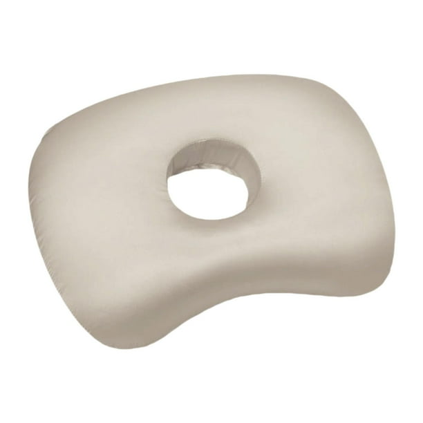 Almohada para piercing de oreja, soporte para cuello y cabeza, relleno de algodón PP suave y cómodo, lateral Beige