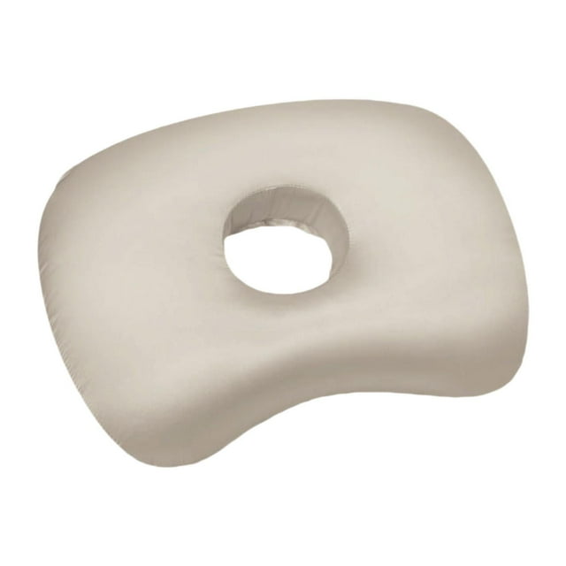 Almohada para piercing de oreja, soporte para cuello y cabeza, relleno de algodón PP suave y cómodo, lateral Beige