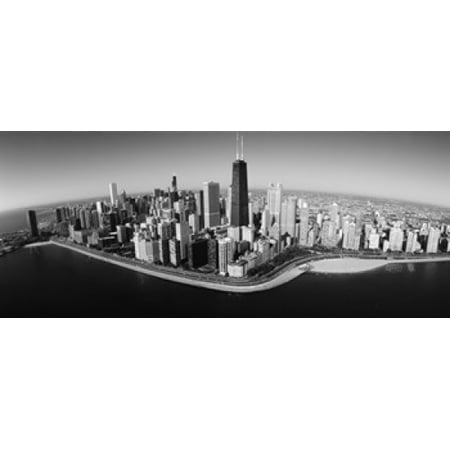 Aerial view of buildings in a city Lake Michigan Lake Shore Drive Chicago Illinois USA Stretched Canvas - Panoramic Images (30 x