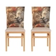 thumbnail image 4 of YAZAOO Chair Covers Set Home Kitchen Lions Resting Flowers Party Decor Seat Back Cover Protector, 4 of 6