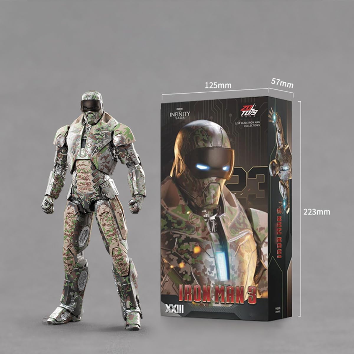ZD Toys 1/10 Scale Iron Man MK23 Shades Armor Collector Action Figure