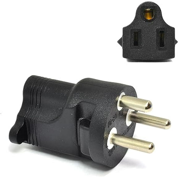 Ceptics Denmark Travel Power Plug Adapter Accepts USA NEMA 5-15R - ETL Certified - Industrial Grade (IG-20)