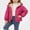 Hot Pink, variant on Girls Hooded Coat (18Months-13Years) Warm Thicken Fleece Long Sleeves Jacket 100%Polyester Yellow Size 18M