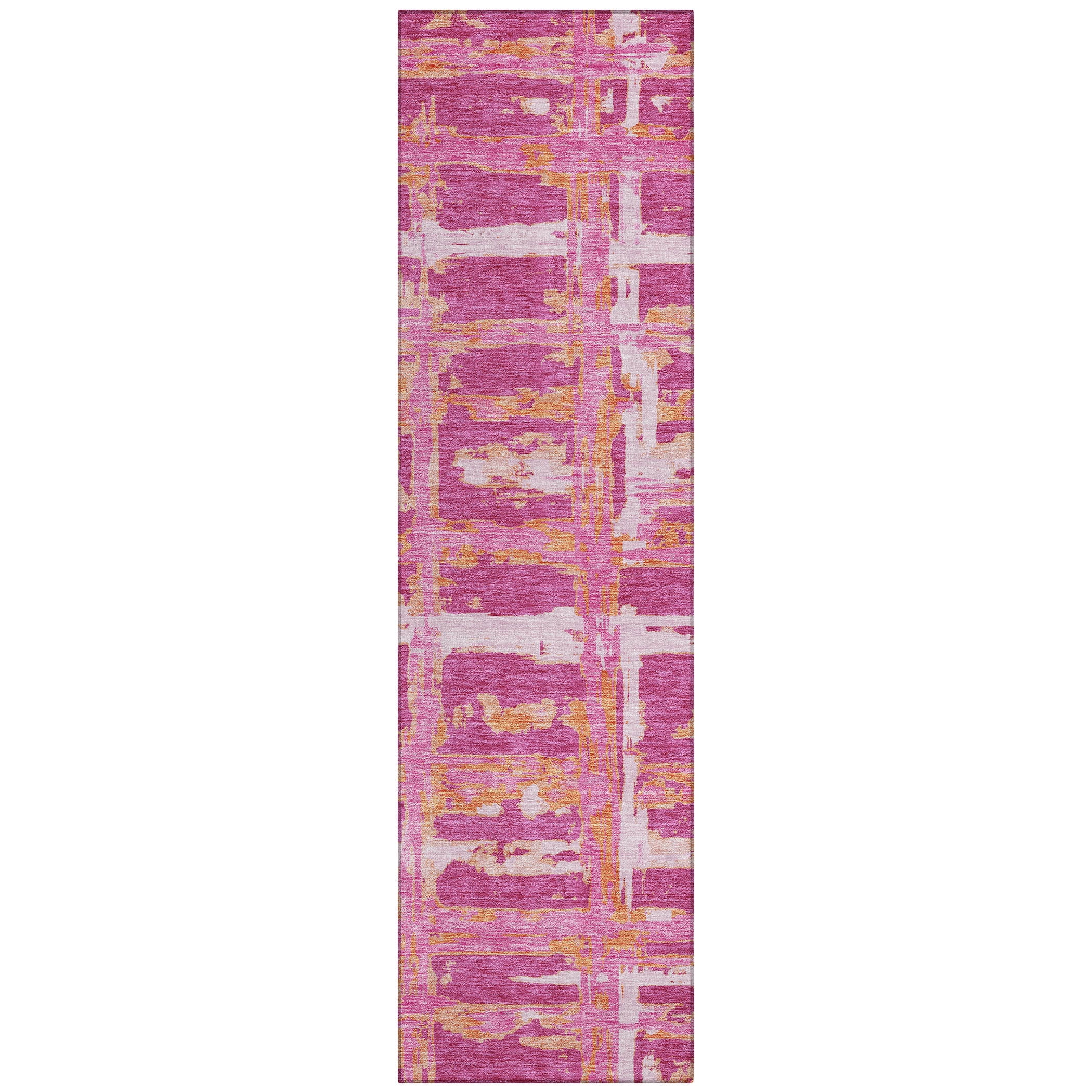 Addison Rugs Chantille Indoor/Outdoor Transitional Stripes Blush Washable Runner Rug, 2'3" x 7'6"
