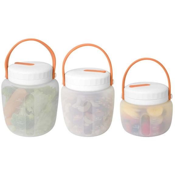 3-Piece Silicone Vacuum Seal Containers – Airtight, Leakproof Food Storage for Kitchen, Travel & Outdoor