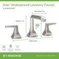 thumbnail image 3 of Symmons Slw5612pp Oak 1.0 GPM Widespread Bathroom Faucet - Black, 3 of 7