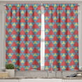 thumbnail image 2 of Ambesonne Retro Valance & Curtain, Big Small Triangles Retro, 55"x24", Sky Blue Marigold, 2 of 6