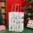 thumbnail image 4 of Elainilye Christmas Gift Bags Santa Claus Printed Tote 12 Pieces with Snowflake Design for Party Candy Packaging and Holiday Events, 4 of 6