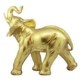 thumbnail image 3 of Auspicious Large Thai Buddha Feng Shui Golden Elephant With Trunk Up Statue, 3 of 5