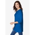 thumbnail image 3 of Woman Within Plus Size Perfect Three-Quarter Sleeve Crewneck Tunic, 3 of 6