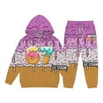 thumbnail image 4 of GUNIA Kids Boy's Active Tracksuits Sets Ice Cream Print Sweatsuit 2Pcs Clothing Sets Cute Preppy Baseball Hoodie Pants Boys Sweatsuits Purple 6-7 Years, 4 of 6
