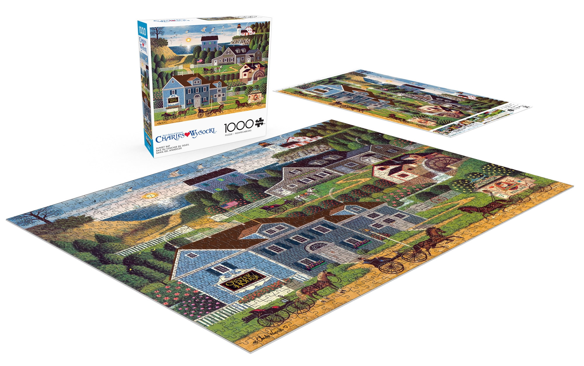 Buffalo Games Charles Wysocki Sunset Bay 1000-Piece 26.75 x 19.75-Inch Interlocking Jigsaw Puzzle for Adults Ages 14+