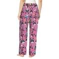 thumbnail image 3 of Naloa Colorful Cute French Bulldog Print Women’s Ultra-Soft Comfy Pajama Lounge Pants with Pockets & Drawstring, 3 of 8