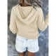 thumbnail image 5 of Sudadera con capucha y manga larga con botones en la parte delantera para mujer para otoño e invierno (XL), 5 of 5