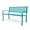 Blue, variant on BOBOKY 50" Outdoor Bench Metal with Floral Back, Garden Bench Front Porch Bench for Yard Patio Entryway Park Outside, 800lb Capacity, 50"D x 24"W x 33"H,Yellow