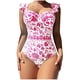 thumbnail image 1 of Faldas de Verano de las Mujeres Vintage Impreso Falda de Playa Bikini Conservador Conjunto de Trajes de Baño, Poliéster Spandex para Vacaciones Informales, 1 of 9