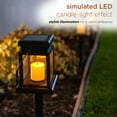 thumbnail image 5 of Alpine Corporation 19" Outdoor Solar Powered Hanging or Stake Lanterns, Black (Set of 6), 5 of 15