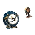 thumbnail image 6 of CoudarTitie Figurine Craft Knick Knack Resin Globe Modern Statue Table Clock Collectible Desk Art for House Decorations Bookshelf Living Room Indoor Shelf Office Fireplace Bedroom Cabinet, 6 of 8