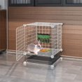 thumbnail image 4 of Rabbit Hay Bag Guinea Pig Feeding Station Feeding Dispenser Small Animals Hay Bag(4 Windows, Green), 4 of 4