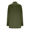 thumbnail image 3 of Hueook Women Jacket Women's Faux Suede Jacket Long Sleeve Button-Up Winter Coat Short Sleeve Outerwear Green 2X, 3 of 7
