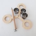 thumbnail image 4 of Percha para pájaros con 3 tazas de plato de alimentación de pájaros de acero inoxidable, jaula para loros, rama superior, comedero para pájaros de pie, cuencos de agua para comida de loros, 4 of 4