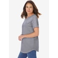 thumbnail image 3 of Woman Within Plus Size Notch-Neck Pocket Tee, 3 of 6