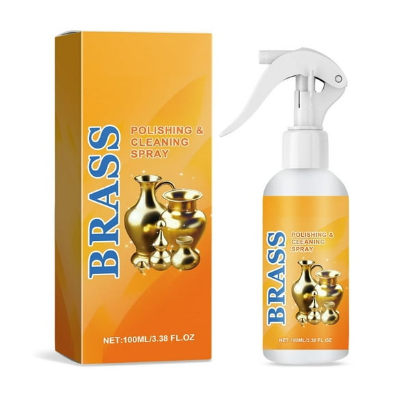 Big Sale ! Jiiey Cleaning Agents "Instant Shine Brass Polish & Cleaner Spray: Rapid Restoration & For All Brass Surfaces"100Ml