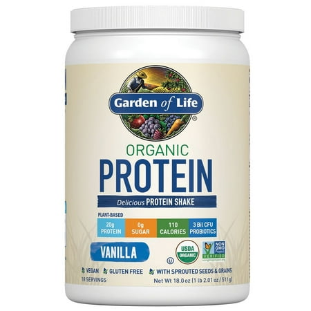 Garden of Life Organic Protein Powder, Vanilla, 1.1
