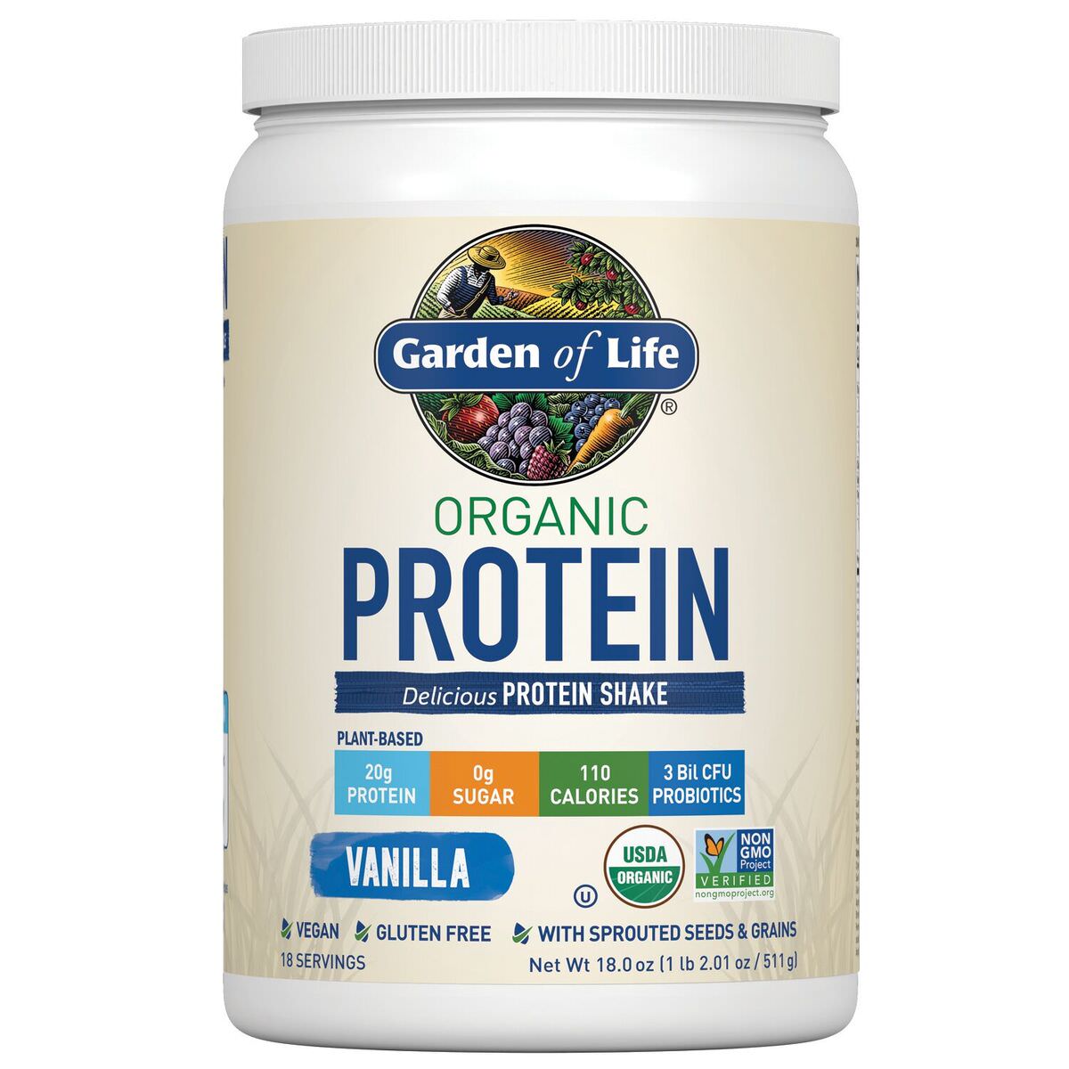 Garden Of Life Organic Protein Powder Vanilla 20g Protein 1 1lb 18 Garden Of Life Organic Protein Powder Vanilla 20g Protein 1 1lb 18