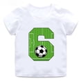thumbnail image 3 of Camiseta de algodón con estampado de números de fútbol para niños y niñas, divertida camiseta de dibujos animados para cumpleaños de 1, 2, 3, 4, 5, 6, 7, 8 y 9 años, 3 of 5