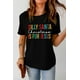 thumbnail image 4 of ABPHQTO Camiseta de manga corta negra Silly Santa Christmas is For Jesus para mujer, 4 of 5