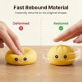 thumbnail image 3 of CQHVKQ 4" Dumpling Squishy Mystery Box, Rainbow Mystery Dumpling Squishy with Blowing Bubbles, Dumpling Stress Squeeze Balls with Steamer Box, Stress Relief Squishy Dumpling Toys for Kids, Yellow, 3 of 9