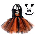 thumbnail image 5 of Faraee Tutu Dress for Girls Sparkly Sequin Tulle Princess Birthday Party Halloween Outfit Toddler Black Cat Costume, 5 of 7