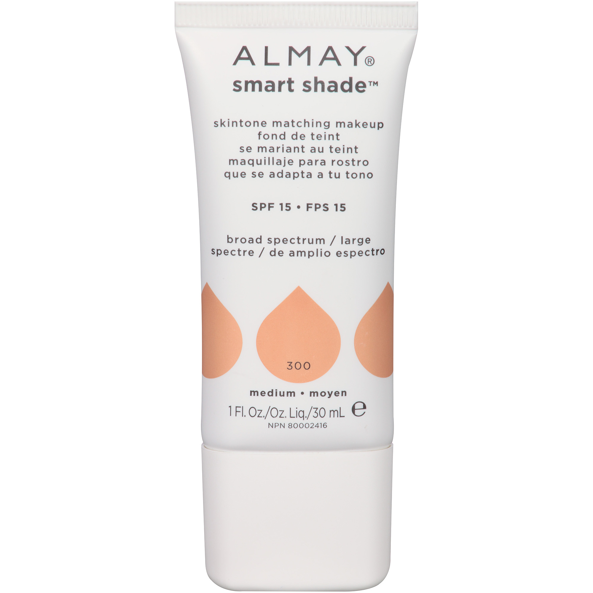 Almay Smart Shade Skintone Matching Makeup - 300 Straight Up Medium