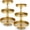 Gold, variant on 2 Pcs 3 Tier Cupcake Stand Holder, Round Cupcake Stand Serving Tray, Metal Tiered Tray Pastry Dessert Cake Tower Display Stand for Baby Shower Tea Party, Wedding and Birthday (White)