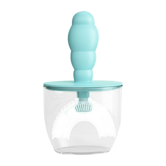 Vogacara Cepillo de para bebés para bebés Cepillo en forma de U de 360 grados Artículos de tocador para niños pequeños cuidado de los oídos Verde Pequeño Vogacara CE011665-03B