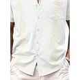 thumbnail image 4 of DYMADE Men Argyle Embroidered Shirts Casual Straight Fit Short Sleeve Button-Up Blouse, 4 of 4