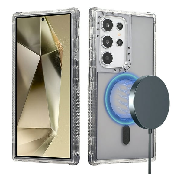 Dteck for Samsung Galaxy S24 Ultra Case, Compatible with MagSafe, Military-Grade Protection, Yellowing Resistant, Scratch-Resistant Back, Magnetic Phone Case for Samsung Galaxy S24 Ultra,Black