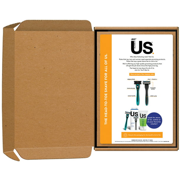 BIC Us 5-Blade Unisex Razor Starter Kit for Men and Women, 1 Handle & 8  Cartridges, Teal, Smooth Shave - Walmart.com